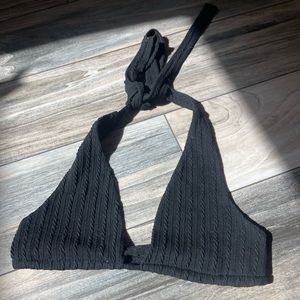 Shein cropped black halter top